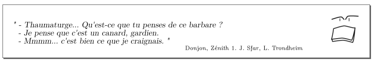 Un canard, gardien.